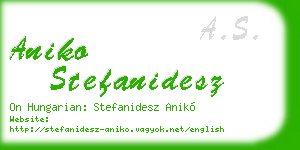 aniko stefanidesz business card